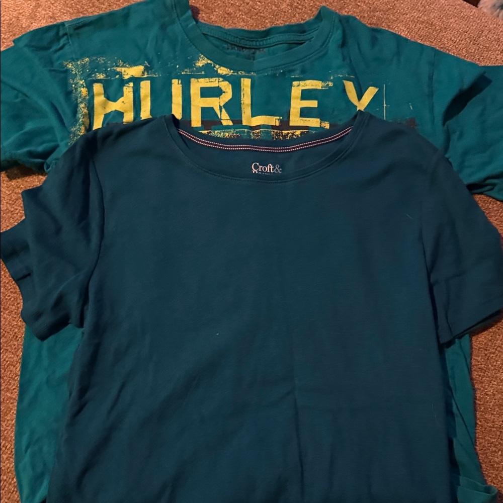 Hurley Teal and Yellow Kids Tee